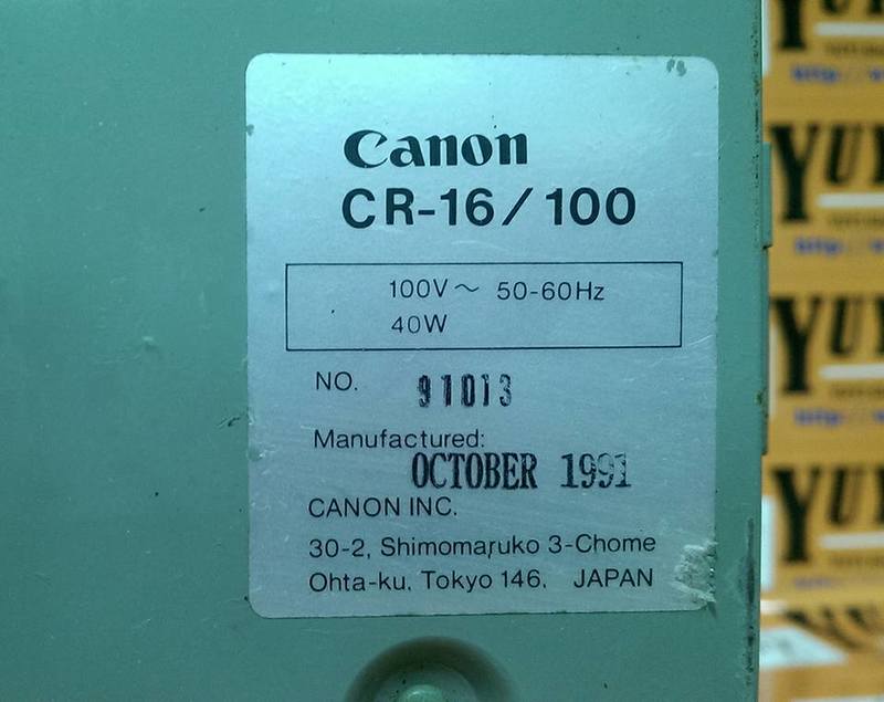 CANON CR16/100 LASER ROTARY ENCODER PLC DCS SERVO Control MOTOR